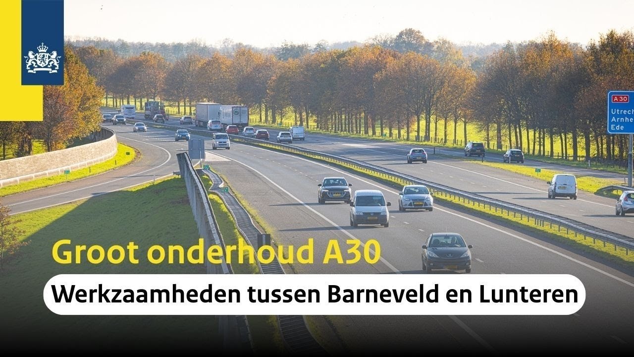 A30 volledig afgesloten tussen A1 en Ede – 2 februari t/m 18 mei 2026