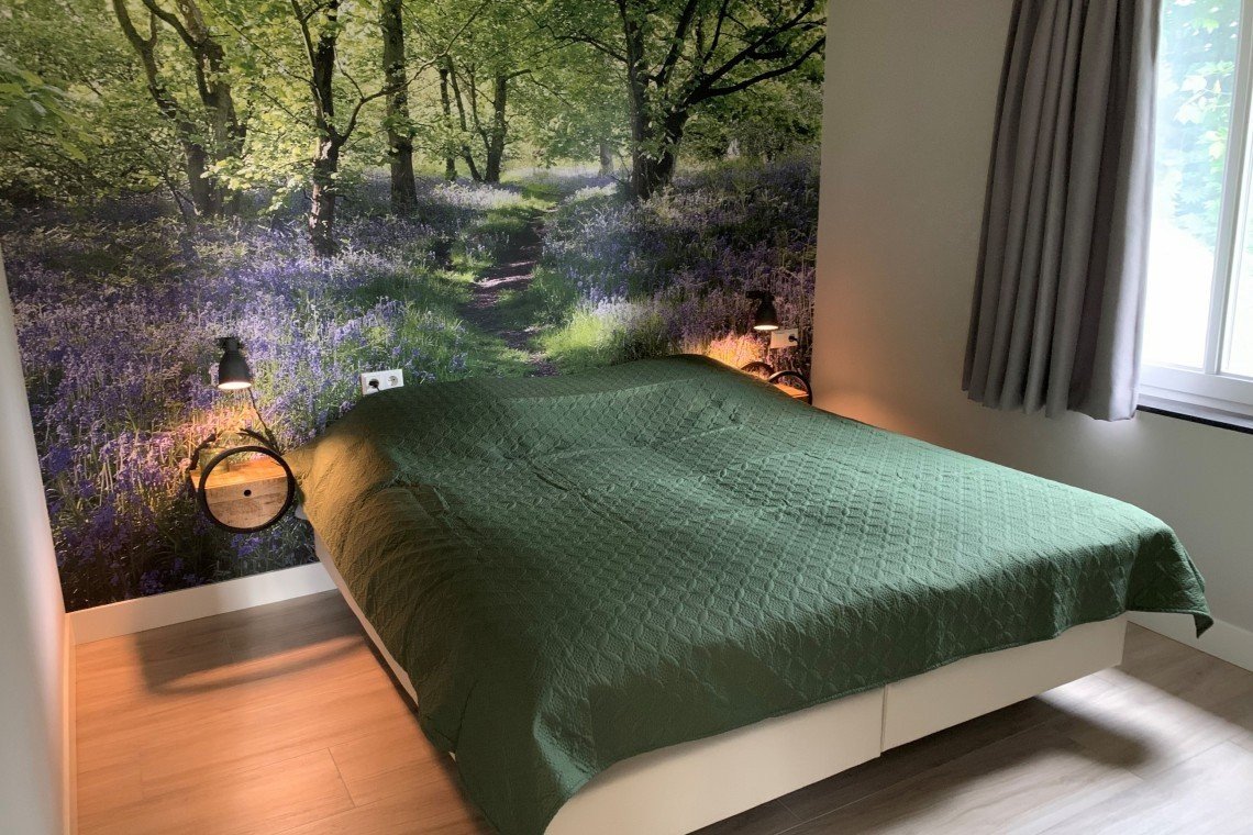 Luxe vakantievillas bed met heide